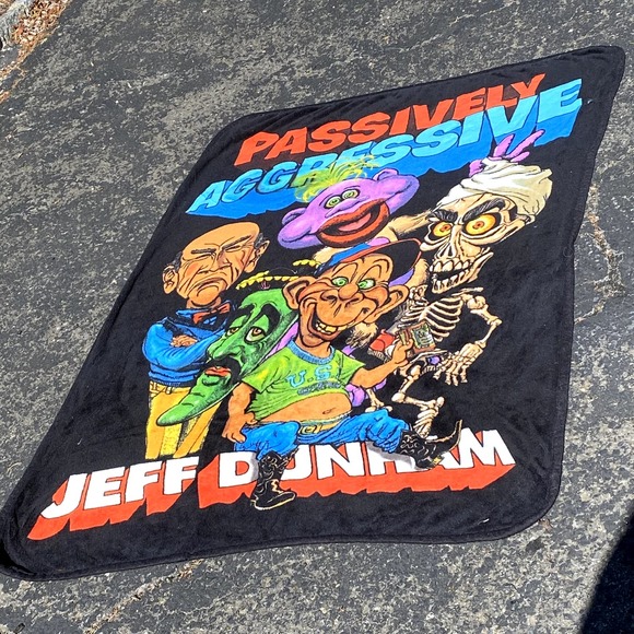Jeff Dunham Passively Aggressive Fleece Throw Blanket 45 x 60 - Picture 3 of 3